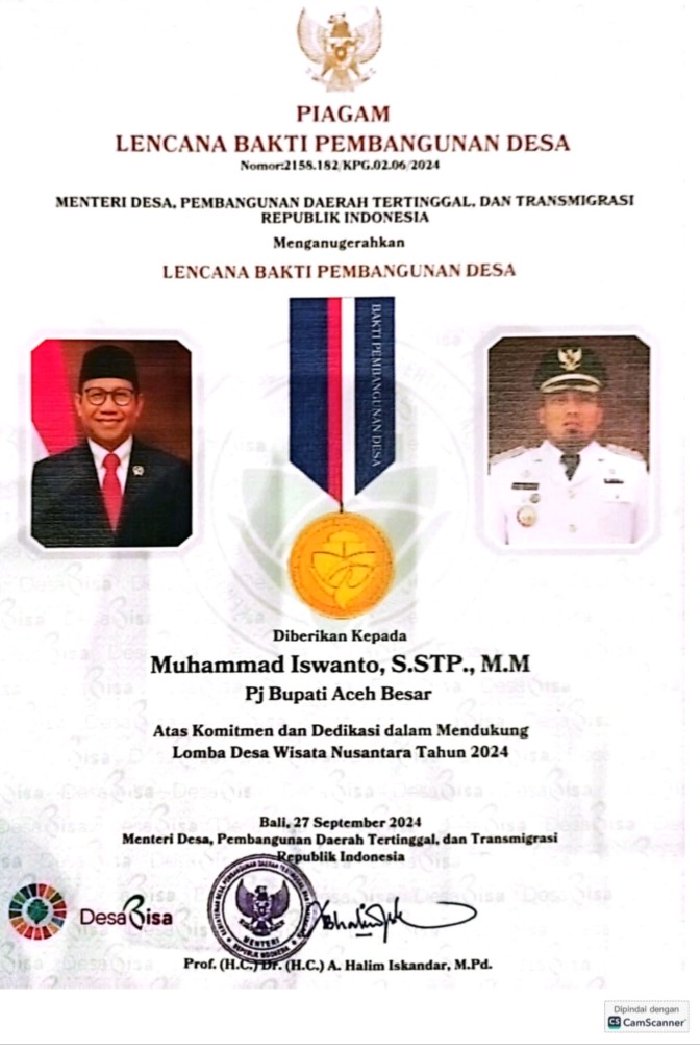 Sisihkan 3331 Desa, Gampong Meunasah Balee Lhoknga Peringkat 7 Lomba Desa Wisata Nusantara